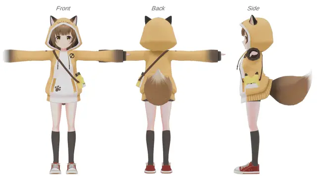nullちゃんの三面図